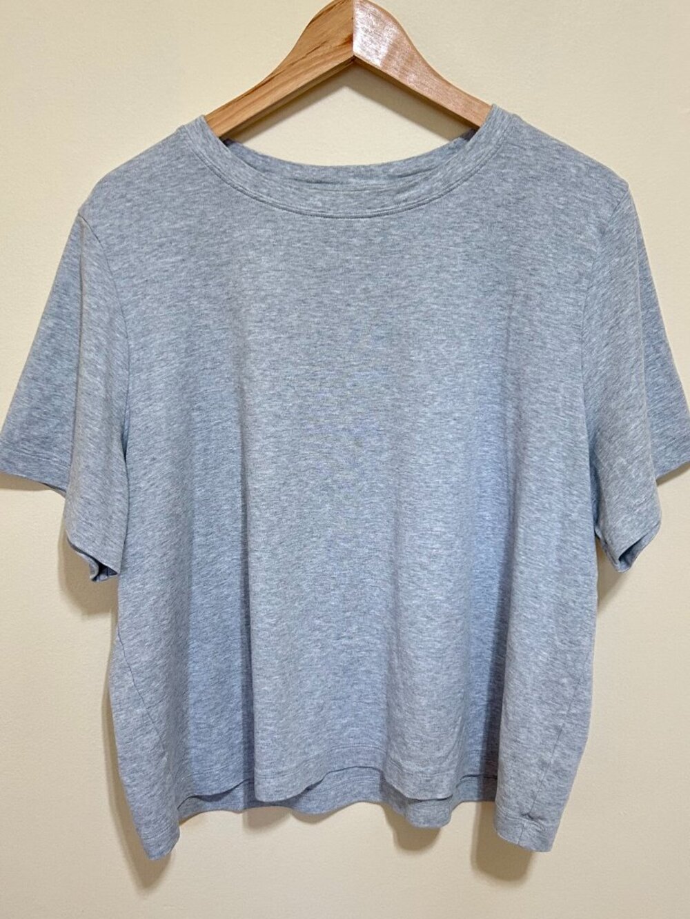 InterLock Cotton Function T-Shirt Double-Knit Classic Crew Neck Grey Size XL